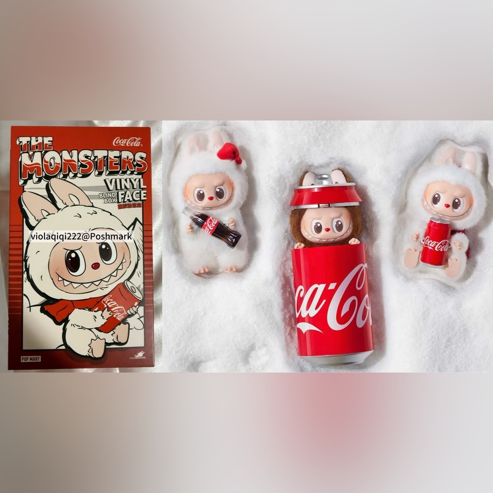 New & Sealed Labubu Coca-Cola The Monsters Vinyl Face Figure - Red and White ⚡️